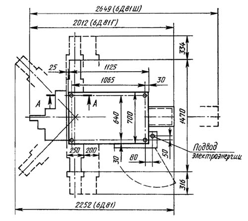 Настановне креслення 6Д81Ш cтанок широкоуніверсальний консольно-фрезерный